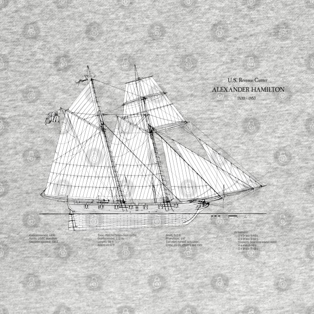 Alexander Hamilton United States Revenue Cutter - ABDpng by SPJE Illustration Photography